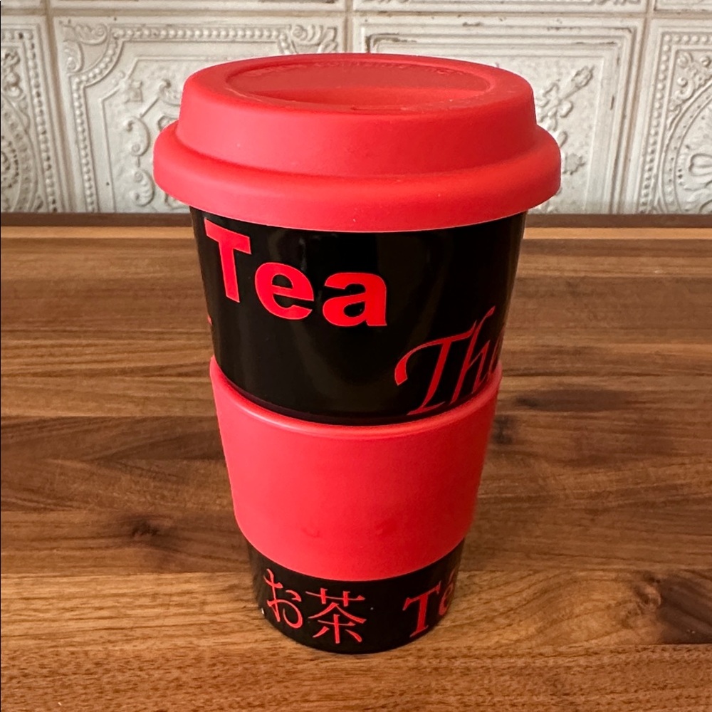 World Market Ceramic "Tea" 16 OZ Travel Tumbler